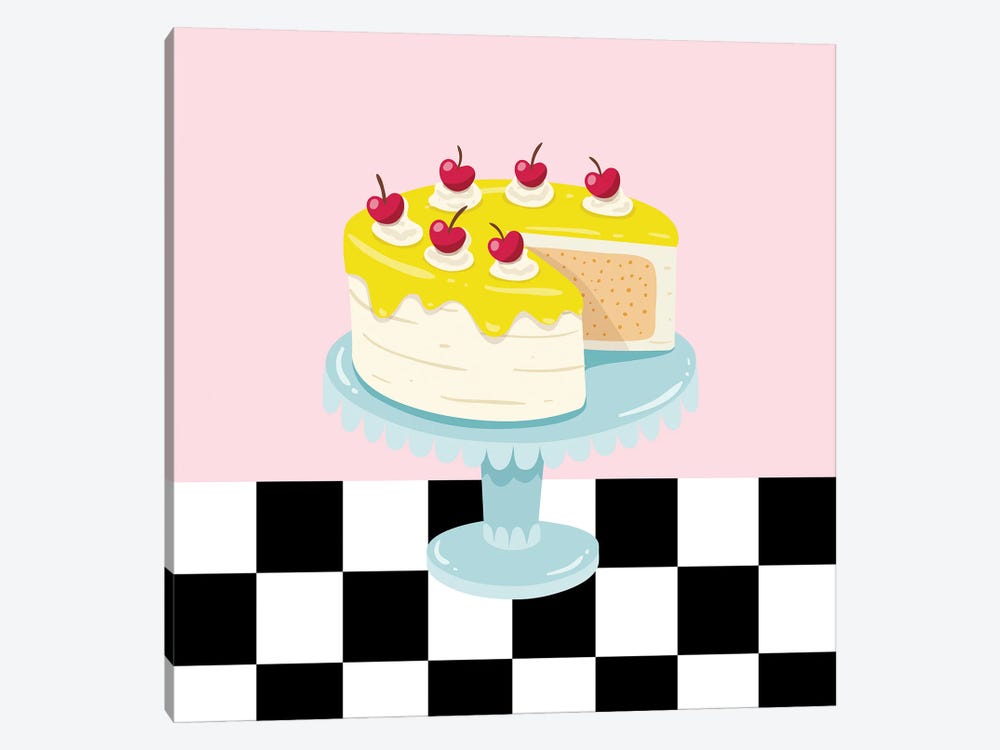 Cake From Vintage Diner by Jania Sharipzhanova 1-piece Canvas Print