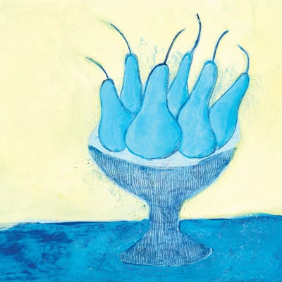 Blue Pears by Jania Sharipzhanova art print