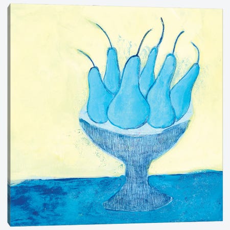 Blue Pears Canvas Print #SHZ301} by Jania Sharipzhanova Canvas Art Print