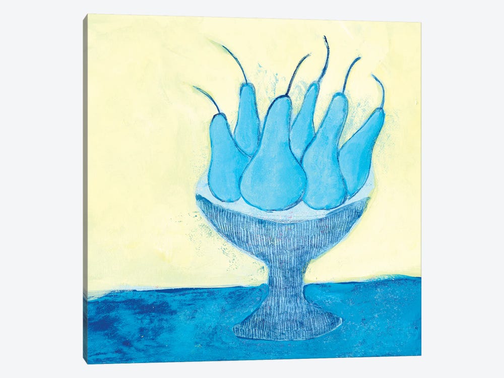 Blue Pears by Jania Sharipzhanova 1-piece Canvas Art Print