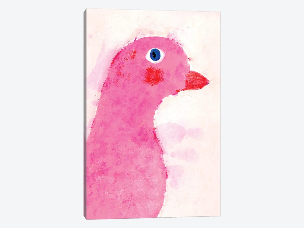 Pink Bird by Jania Sharipzhanova 1-piece Canvas Print