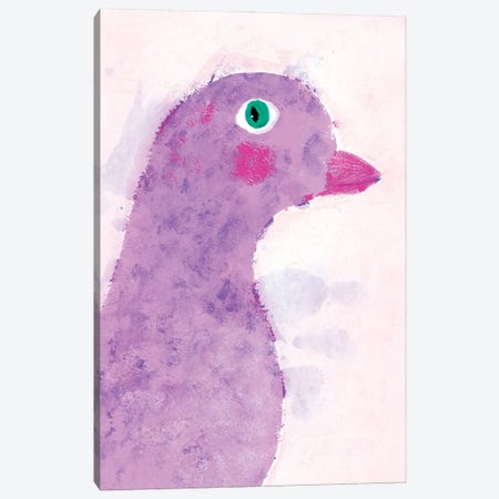 Purple Bird Canvas Print #SHZ304} by Jania Sharipzhanova Canvas Wall Art