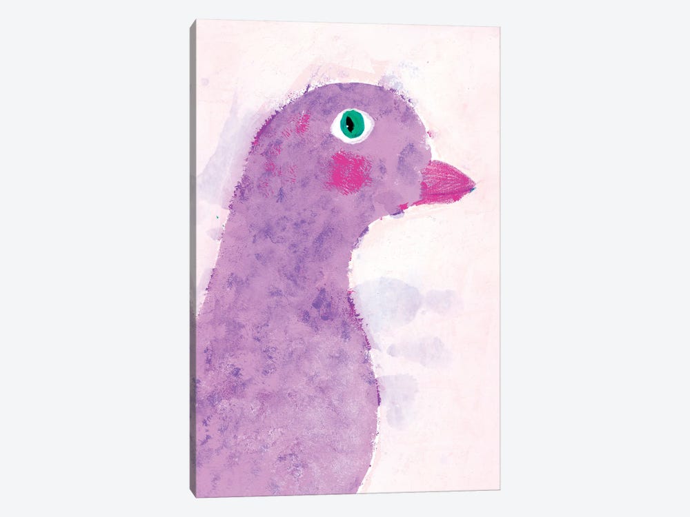 Purple Bird by Jania Sharipzhanova 1-piece Canvas Wall Art