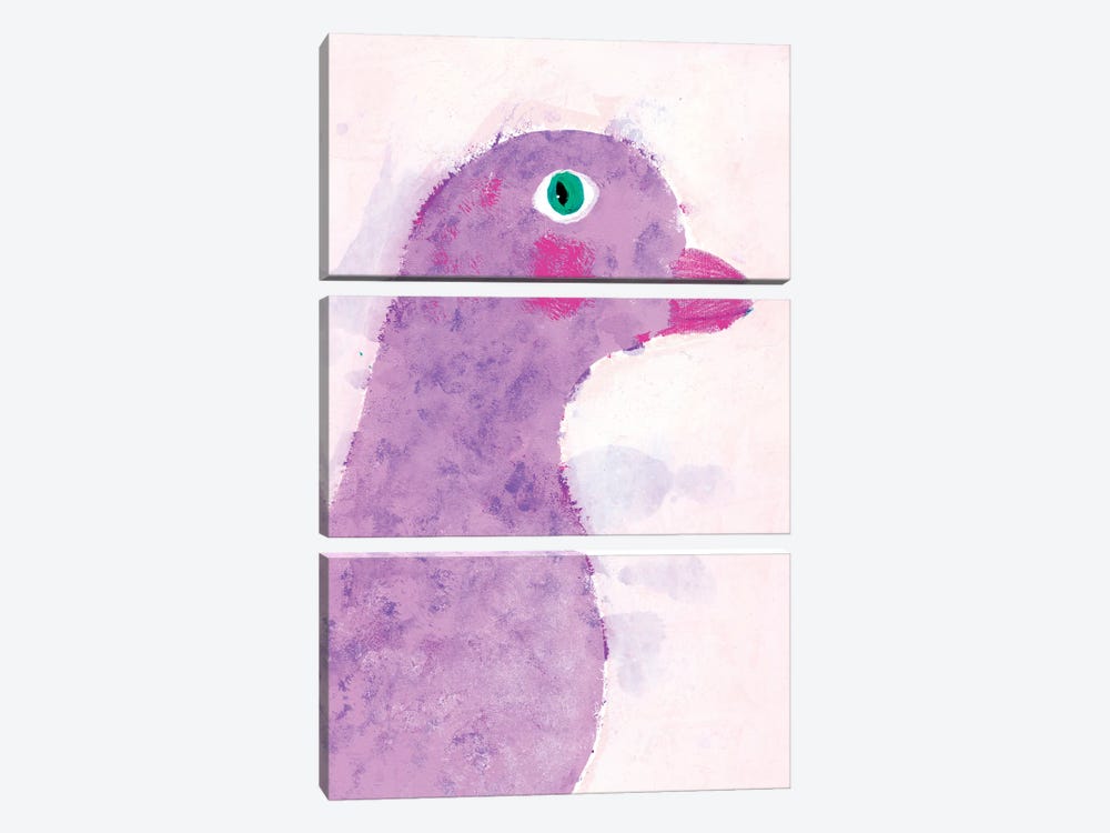Purple Bird by Jania Sharipzhanova 3-piece Canvas Artwork