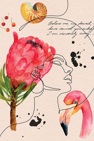 Minimalist Bohemian Decor: Female Portrait by Jania Sharipzhanova