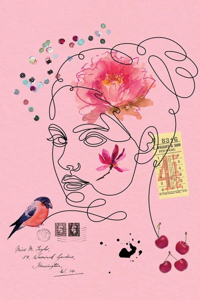 Minimalist Bohemian Decor: Sketch Portrait by Jania Sharipzhanova