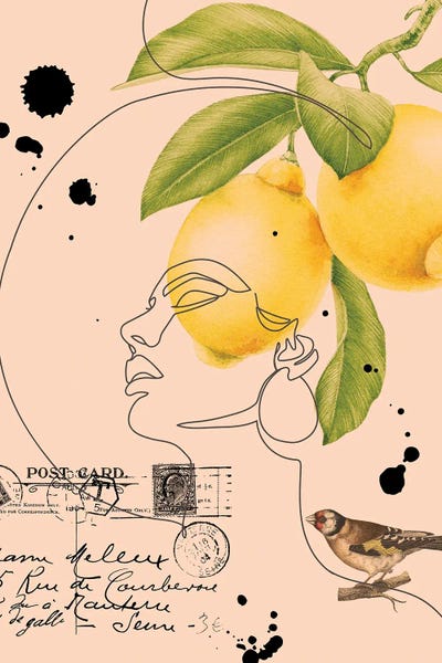 Minimalist Bohemian Decor: Abstract Female Portrait Collage by Jania Sharipzhanova