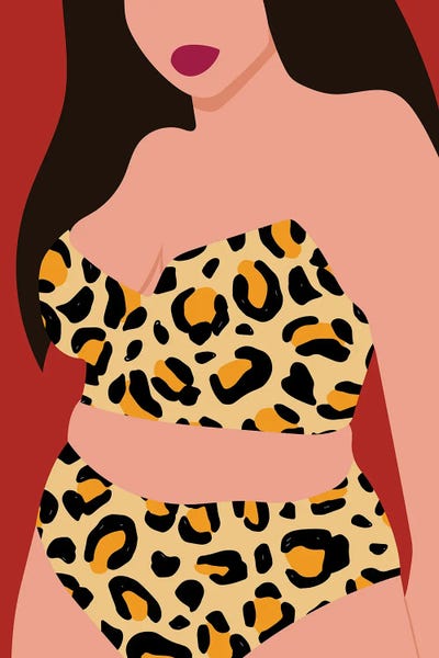 New Swimsuit by Jania Sharipzhanova framed canvas print