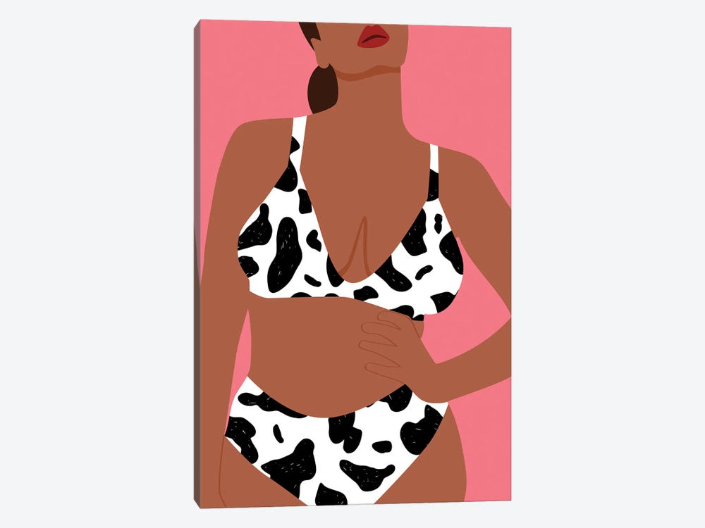 Cow Swimsuit by Jania Sharipzhanova 1-piece Art Print
