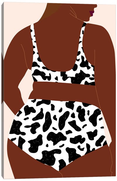 Cow Swimwear Canvas Art Print - Animal Patterns
