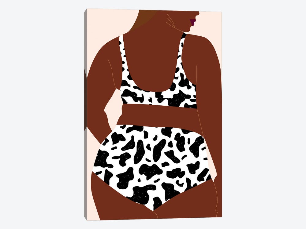 Cow Swimwear by Jania Sharipzhanova 1-piece Canvas Art