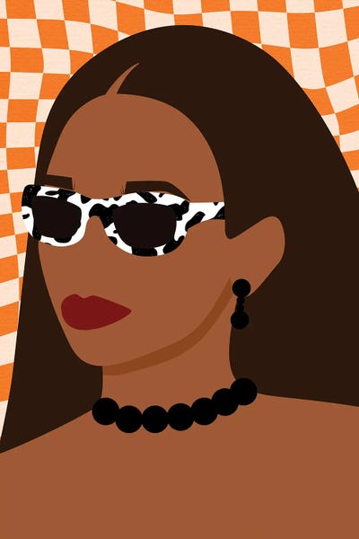 My New Cowprint Glasses by Jania Sharipzhanova canvas print