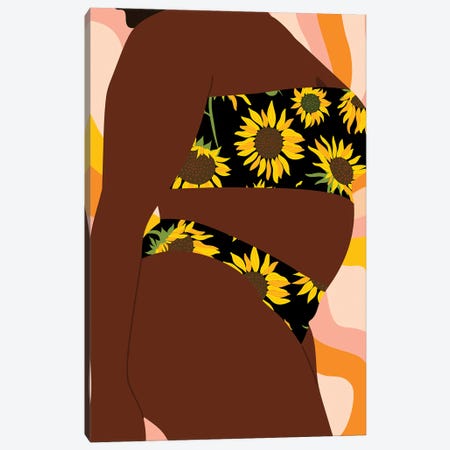 Sunflower Bikini Canvas Print #SHZ389} by Jania Sharipzhanova Canvas Print