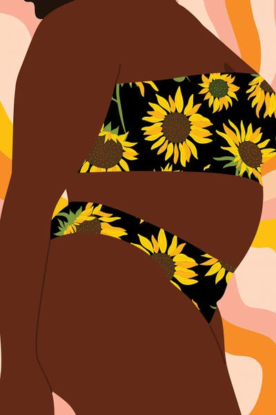 Fine Art Print: Sunflower Bikini by Jania Sharipzhanova