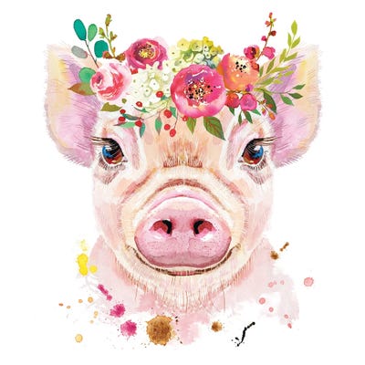 Pig Wall Art by Jania Sharipzhanova art print