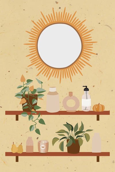 Jania Sharipzhanova: Boho Mirror Station by Jania Sharipzhanova