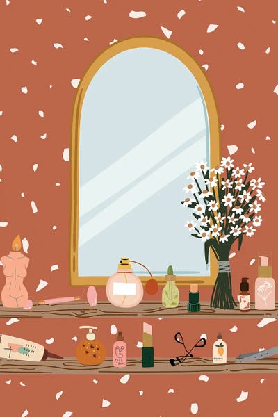 Terrazzo Mirror Station by Jania Sharipzhanova framed wall art