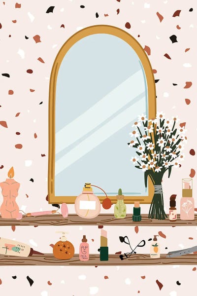 Terrazzo Room by Jania Sharipzhanova framed wall art