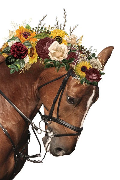 Jania Sharipzhanova: Horse Art Print by Jania Sharipzhanova