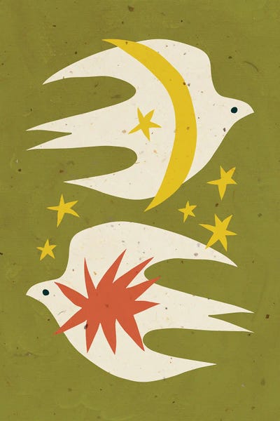 Doves & Pigeons: Boho Birds by Jania Sharipzhanova