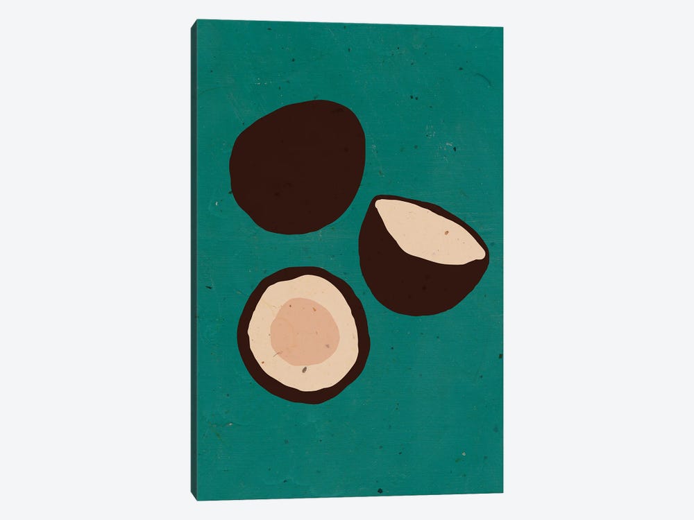 Coconuts On Turquoise by Jania Sharipzhanova 1-piece Art Print