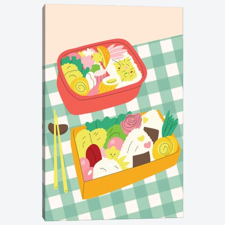 Bento Lunch Canvas Print #SHZ431} by Jania Sharipzhanova Art Print