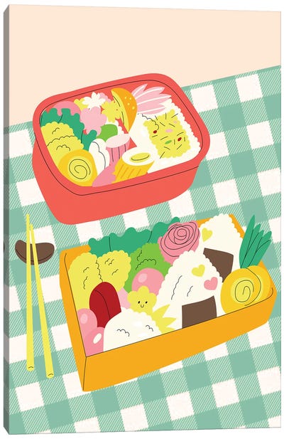 Bento Lunch Canvas Art Print - Asian Cuisine Art