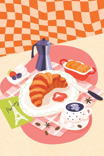 Dopamine Decor: French Breakfast by Jania Sharipzhanova