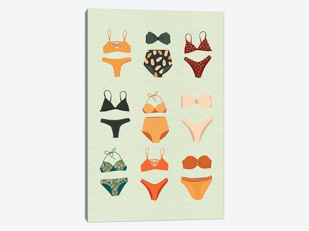Set Of Swimsuits by Jania Sharipzhanova 1-piece Canvas Print