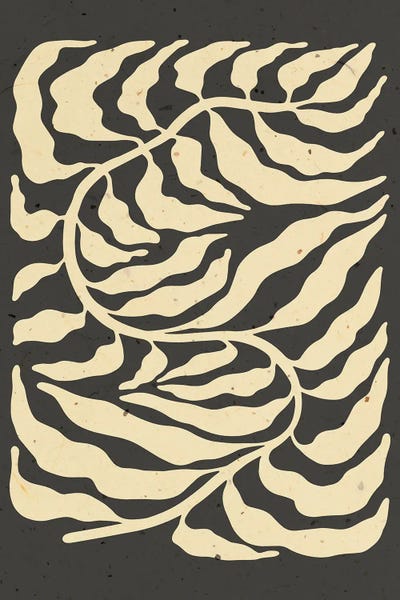 Jania Sharipzhanova: Leaf On Grey by Jania Sharipzhanova