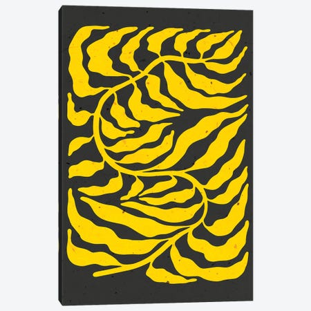 Yellow Leaf Canvas Print #SHZ456} by Jania Sharipzhanova Canvas Artwork