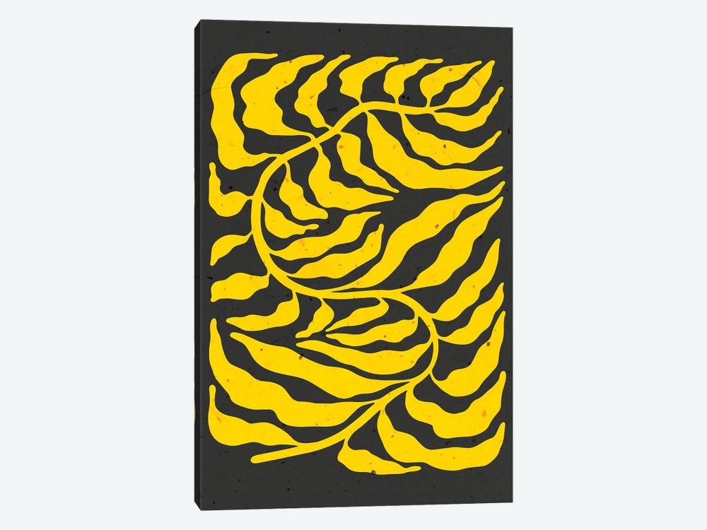 Yellow Leaf by Jania Sharipzhanova 1-piece Canvas Art