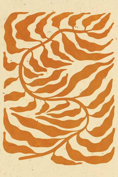 Jania Sharipzhanova: Burnt Orange Leaf by Jania Sharipzhanova