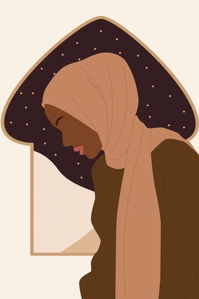 Jania Sharipzhanova: Muslim Woman Portrait by Jania Sharipzhanova