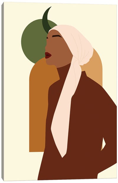 Boho Muslimah Canvas Art Print - Middle Eastern Décor