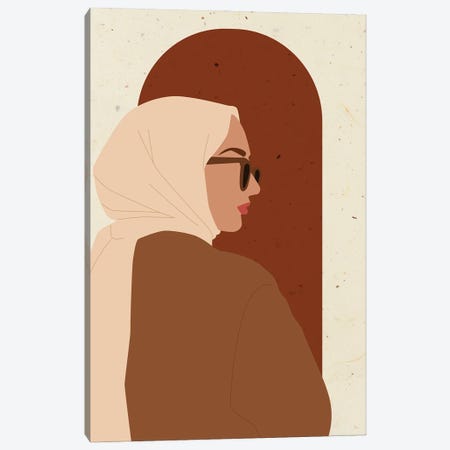 Muslimah Portrait Canvas Print #SHZ491} by Jania Sharipzhanova Canvas Art Print
