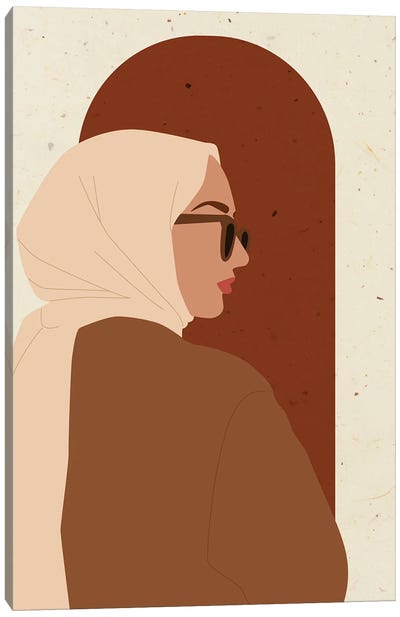 Muslimah Portrait Canvas Art Print - Middle Eastern Décor