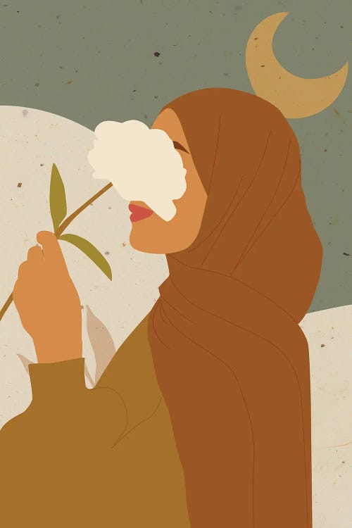 Muslim Woman Art by Jania Sharipzhanova wall art