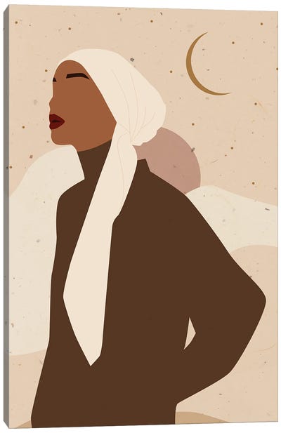 Islamic Woman Canvas Art Print - Middle Eastern Décor