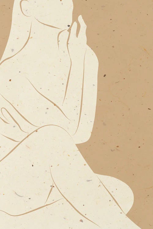 Beige Abstract Woman's Body