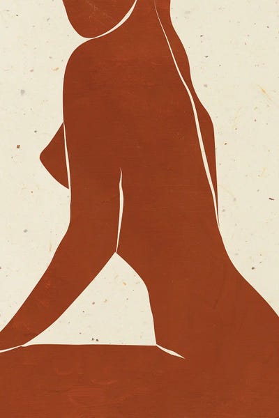 Female Body Burnt Orange by Jania Sharipzhanova canvas print