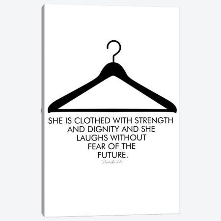 She Is Clothed With Strength Canvas Print #SHZ50} by Jania Sharipzhanova Canvas Print