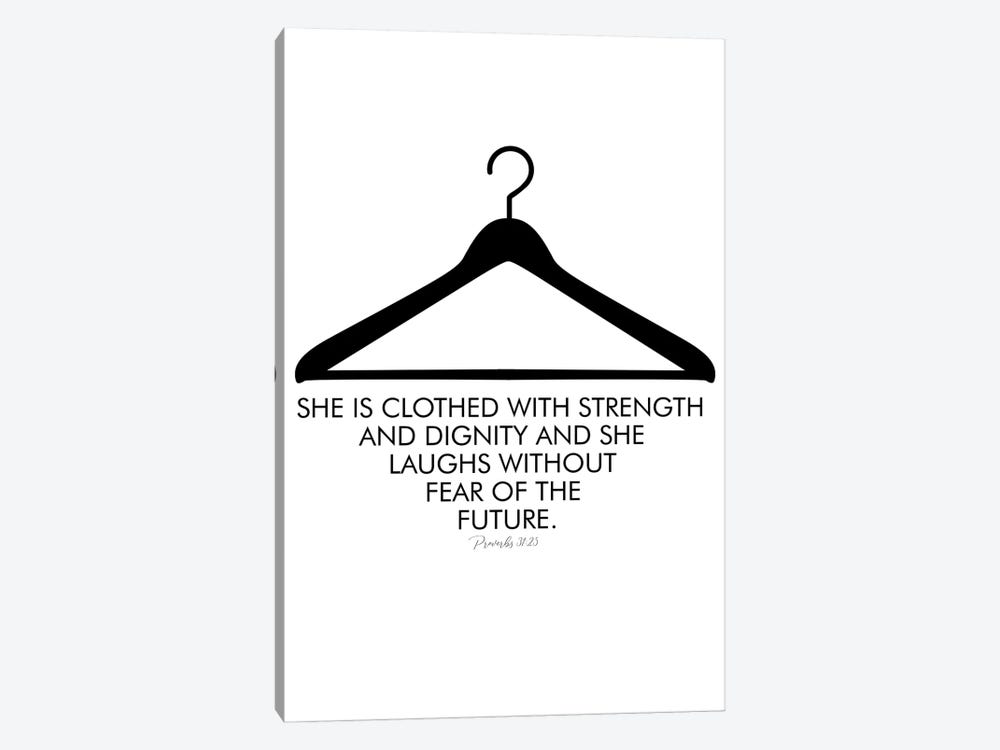She Is Clothed With Strength by Jania Sharipzhanova 1-piece Canvas Art Print