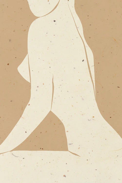 Abstract Female Body Oatmeal by Jania Sharipzhanova wall art
