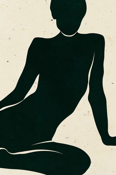 Black Female Body by Jania Sharipzhanova canvas print