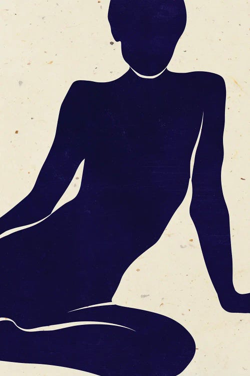 Blue Abstract Female Body