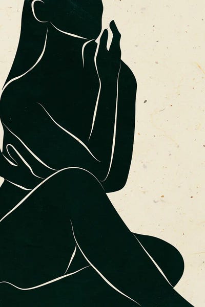 Jania Sharipzhanova: Ink Abstract Female Body by Jania Sharipzhanova