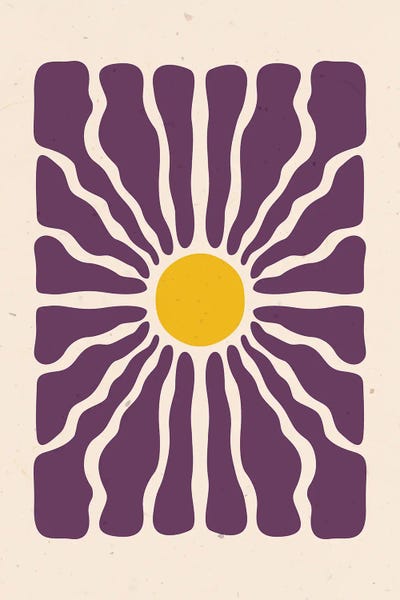 Daisies: Purple Abstract Daisy by Jania Sharipzhanova