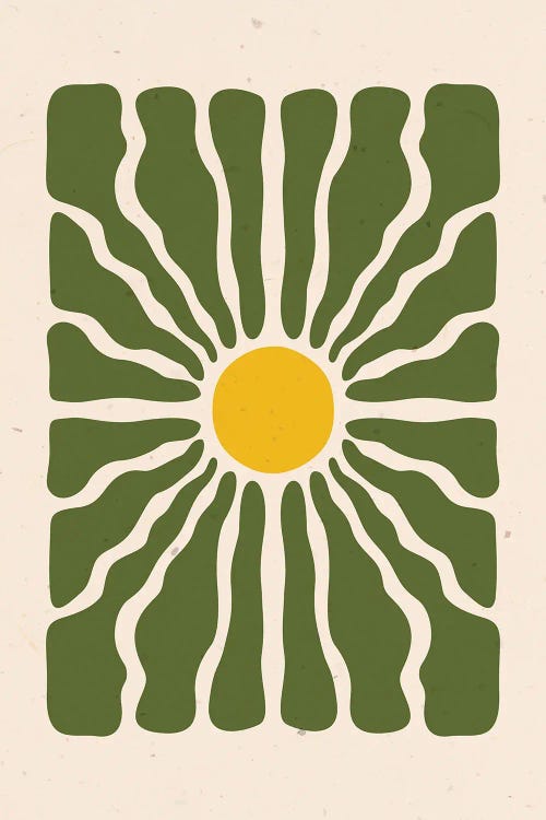 Green Abstract Daisy