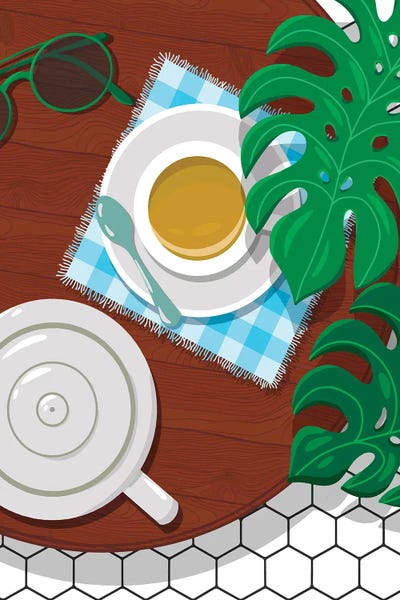 Monsteras: In Coffeeshop Today by Jania Sharipzhanova